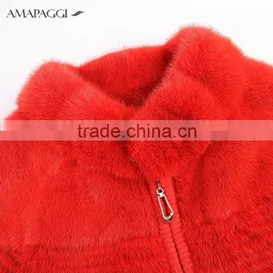 Hot Sale Long Fur Coats Knitted Mink for Women thumbnail-4