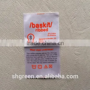 Silk Screen Printing Red Polyester Label for Household Textiles thumbnail-6