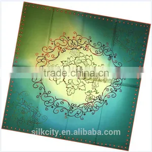 Women's Big Square 100% Silk Twill Stock Scarf thumbnail-2