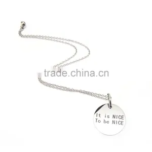 2016 Stainless Steel High Polish Custom Engraved Pendant Wholesale thumbnail-5