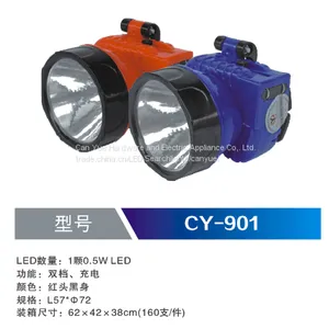 Lead-acid Battery Double Switch Charged LED Headlight CY-901A thumbnail-1