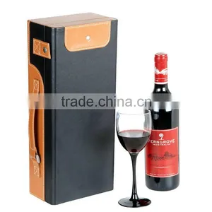 Chinese Factories Wholesale Custom PU Leather Single Bottled Wine Box, Black Beautiful Gift Box thumbnail-2