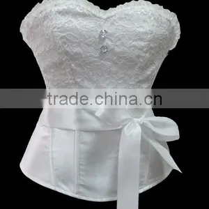 Elegent Women Sexy Floral Bustier Dress Lace Corset With Ribbon,wedding Corset thumbnail-2