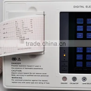 Hospital 7 Inch Color Graphic LCD Display Portable 3 Channels 12 Lead Ecg Machine thumbnail-4