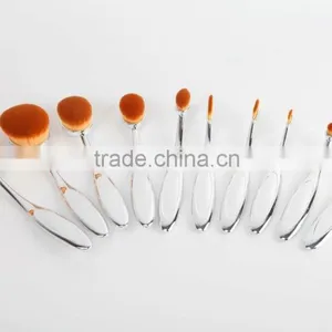 New Hot Sale Oval Toothbrush Makeup Brush Set Face Use Brush Oval Puff Brush 10 Pcs thumbnail-1