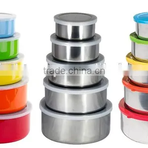 Stainless Steel Color Coating 5pcs Mixing Bowl thumbnail-4