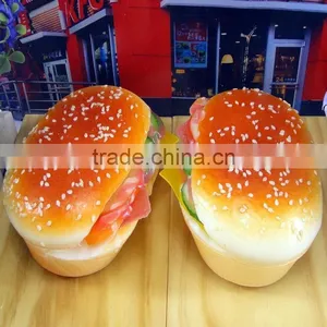 Big PU Quality Hamburger for Restaurant Display | Ideal DIY Gift Props | - Fake Food Manufacturer thumbnail-1