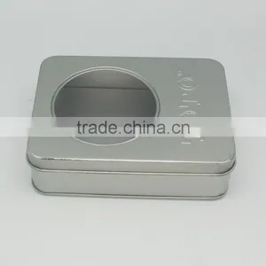 Guangdong Factory Top Quality Hot Sale Rectangle Small Tin Box With Clear Window thumbnail-1