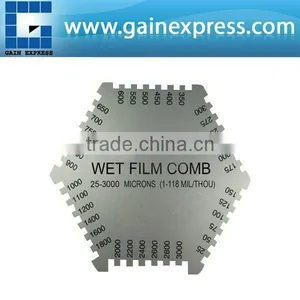Aluminum Hexagonal Wet Film Comb Coating Thickness Gauge 3000um (120mils) thumbnail-1
