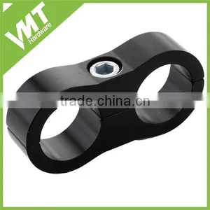 AN6 Anodized Black Braided Dual 2 Holes Hose Separator thumbnail-1