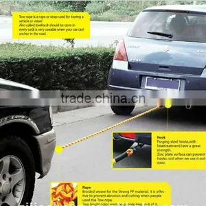 H50046 4m Tow Towing Rope Strap 5 Ton Heavy Duty Car Recovery Metal Hooks thumbnail-2