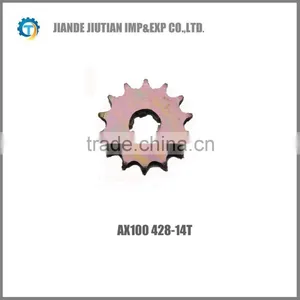 AX100 428-14T Pakistan Market Motorcycle Sprocket Colorful Design thumbnail-1