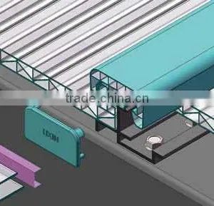 Haining 10mm W Structure U-lock Polycarbonate Sheet 10-year Quality Guarantee thumbnail-2