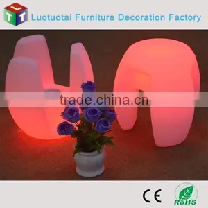 Battery Rechargeable Glowing LED Stools Furniture for Hotel Decorate thumbnail-4