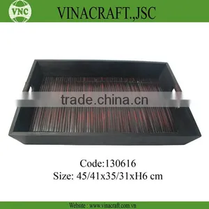 Black Bamboo Serving Tray thumbnail-1