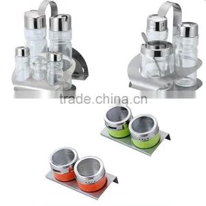 2Pcs Oil and Vinegar Stainless Steel Spice Jar Set/Condiment Set thumbnail-3