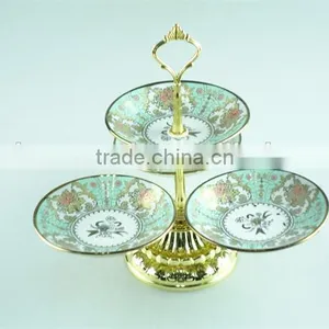 Colorful Decal Ceramic Cake Stand/candy Stand for Weeding/party Use With Cheap Price in Stock thumbnail-2