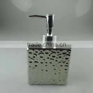 Stocked Ceramics Silver Color Bath Jar With Mordern Design thumbnail-1
