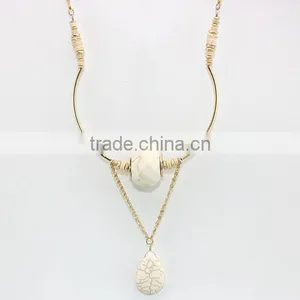 Fashion Turquoise Bar Necklace Gemstone Necklace thumbnail-2