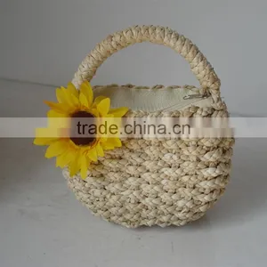 Fashion Design Corn Husk Material ECO-friendly Mini Lady Hand Bag thumbnail-1
