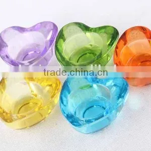 Colorful Heart-shaped Glass Candle Holder thumbnail-1