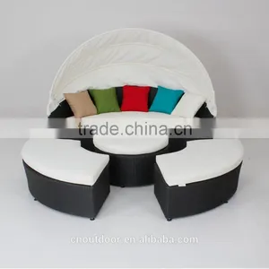 Husen New Rattan/wicker Daybed WYHS-T162, Wicker Furniture/Garden Patio Furniture/outdoor Furniture. thumbnail-3