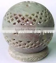 Soapstone Candle Lamp, Holder thumbnail-1