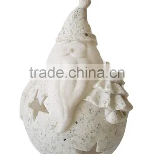 Traditional Sandstone Coppery Finish Christmas Decoration Santa thumbnail-3
