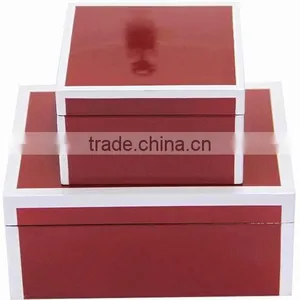 Vietnam Lacquer Box/ Wholesale Lacquered Box With White Line thumbnail-3
