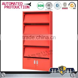 Used School Furniture for Sale 5 Layer Metal Library Magazine Rack Comic Book Display Rack thumbnail-4