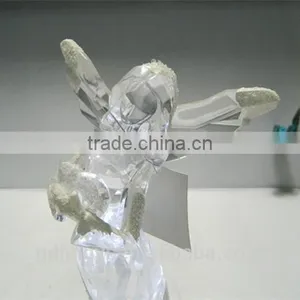 4.5V LED Light Acrylic Snow Holding Heart Angel for Valentines Decoration thumbnail-2