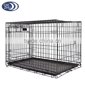 Black Cheap Poultry Farming Equipment Metal Large Steel Iron Dog Cage thumbnail-1