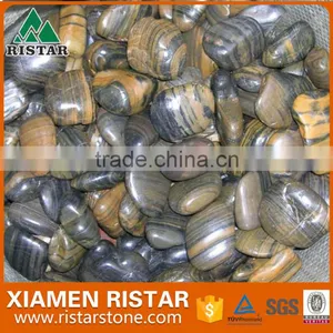 Polished Natural River Pebble Stone in Stripe Color thumbnail-1