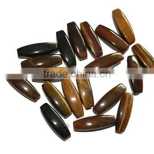 4 Sided Tiger Eye Jasper Beads 10x30mm thumbnail-1