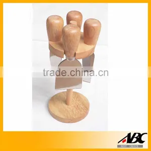 Fashion Style Wooden Block 4pcs Novelty Cheese Knives thumbnail-6