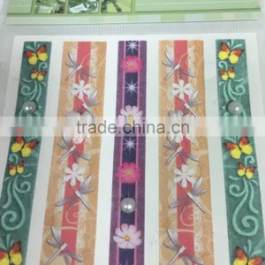 New Design Handmade Ribbon Sticker, Ribbon Sticker With Plastic Pearl and Follow, thumbnail-2