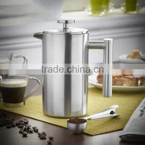 Stainless Steel French Press Coffee&tea Plunger Top Quality Espresso and Tea Maker Includes 6 Filters thumbnail-2