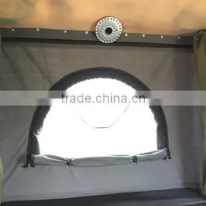 White Fiberglass Shell Hard Roof Top Tent for USA Marketing thumbnail-6