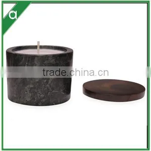 Multi Sizes of Scented Candle in Marble Vessel With Lid thumbnail-3
