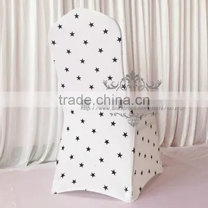 Star Printed 210 GSM Spandex Lycra Chair Cover Banquet Chair Cover thumbnail-2