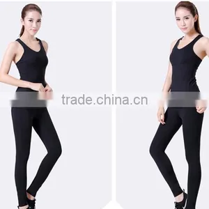 Solid Color Nylon Elastane Yoga Wear Yoga Suits Yoga Sets thumbnail-2