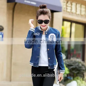 Wholesale Long Sleeves Jeans Women Denim Spring Jacket for Women thumbnail-2