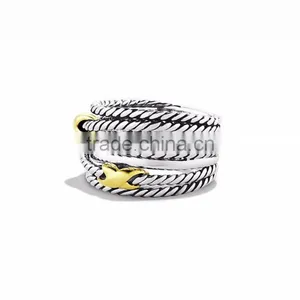 Two Tone Plated Fashion Ring thumbnail-1