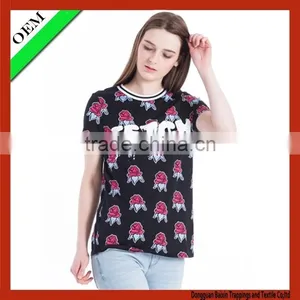 Print Tshirt Sample 2015,Ladies Restore Classical Style Suede Tshirt Printing thumbnail-1