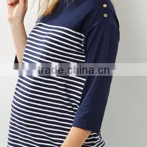 Maternity Wear Striped t Shirt Pregnancy Clothes thumbnail-6