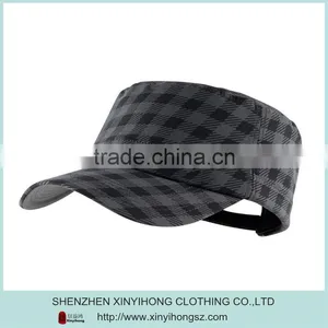 Top Quality Fashion Checked Pattern Golf Caps With Adjustable Hook&loop thumbnail-1