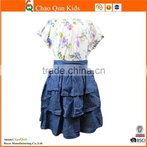 High Quality Tiered Girl Flower Kids Dress thumbnail-1