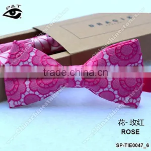 New Design High Quality Jacquard Floral Bow Tie For Wedding Party Dance thumbnail-4