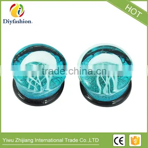 Hot Sell High Quality Comfortable Glass Marine Jellyfish Auricle Ear Plug thumbnail-3