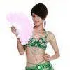 Light and Handy Pink Belly Dance Wear for Performance Turkey Feather Fans thumbnail-1